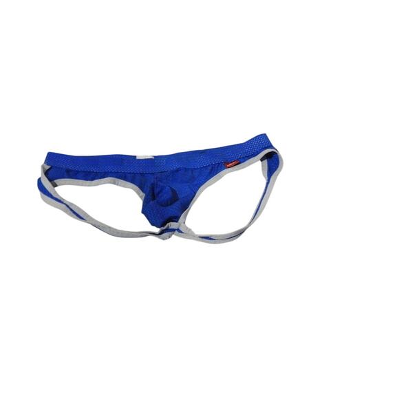 Stud Jockstrap - Electric Blue Mesh Buttless - Sleek & Sporty XXL - Picture 1 of 1
